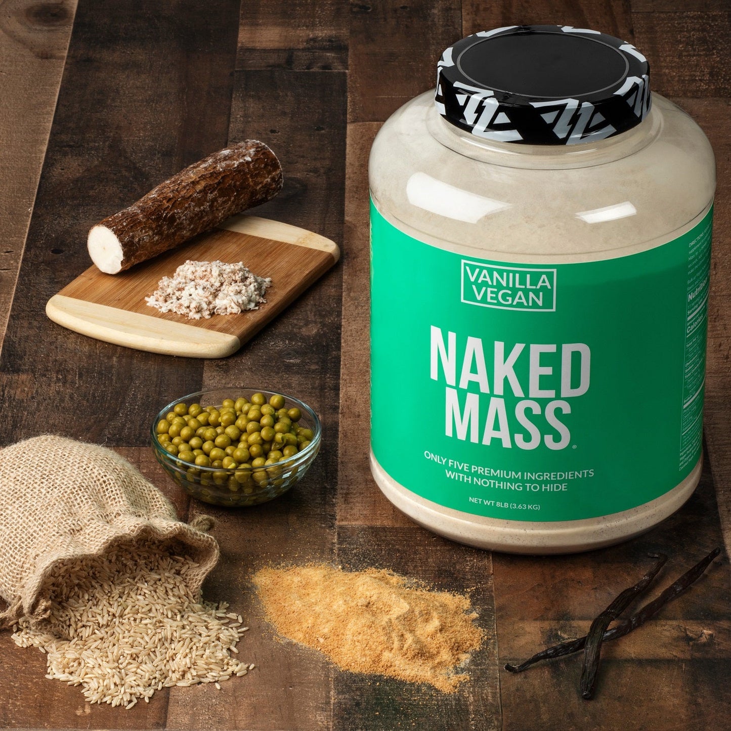 Vanilla Vegan Mass Gainer Supplement - Vanilla (Vegan) 12LB Made for Smooth, Calorie-Rich Shakes