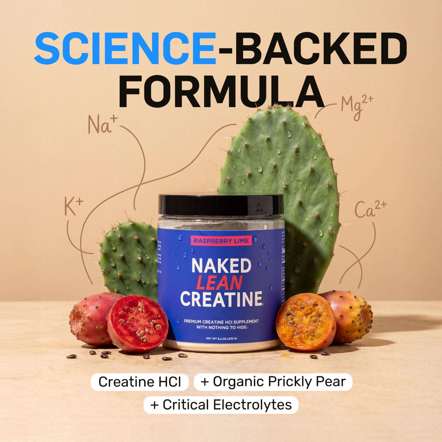 Raspberry Lime Creatine HCl Powder - Raspberry Lime for Simple Pre- or Post-Workout Routines