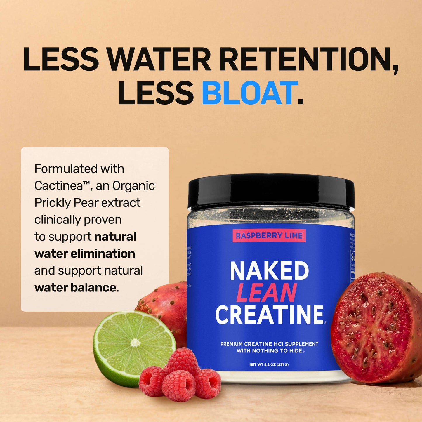 Raspberry Lime Creatine HCl Powder - Raspberry Lime for Simple Pre- or Post-Workout Routines