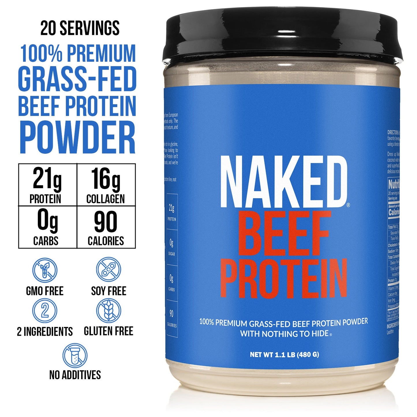 Beef Protein Powder - Unflavored for Convenient Daily Protein Mixing