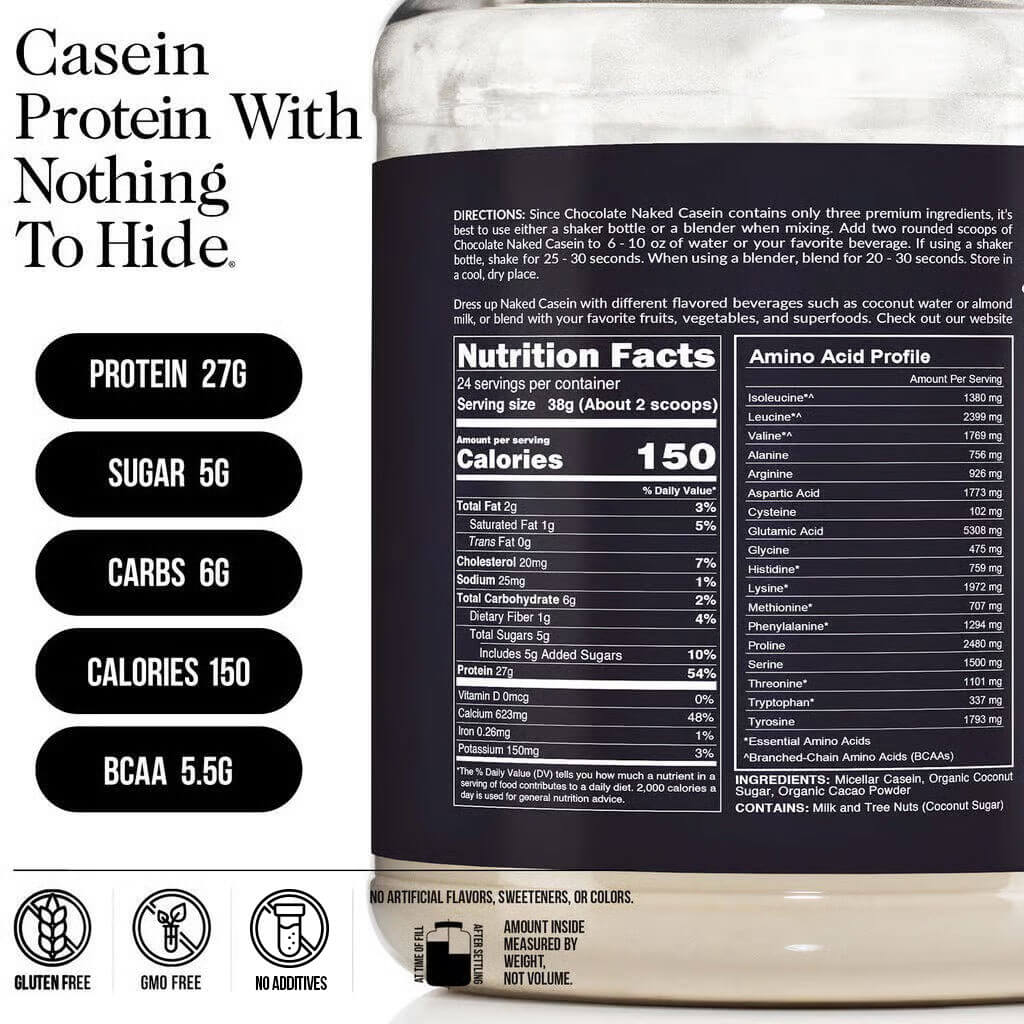 Chocolate Casein Protein Powder - Chocolate for Convenient Daily Protein Mixing