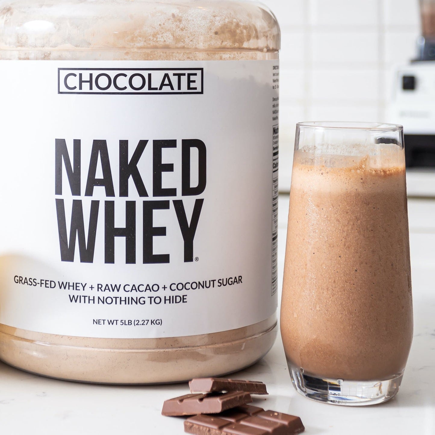 Chocolate Whey Protein Powder 1lb - Chocolate for Convenient Daily Protein Mixing
