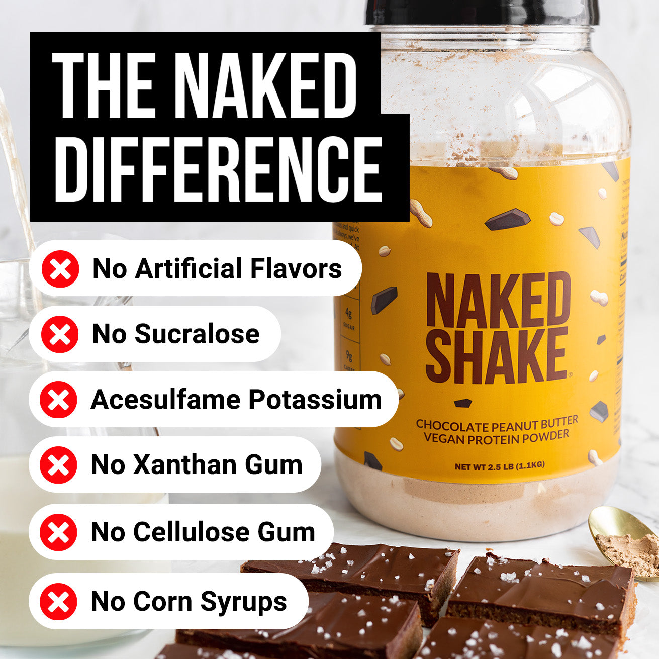 Chocolate PB Protein Shake - Chocolate Peanut Butter for Smooth Shakes at Home or On the Go