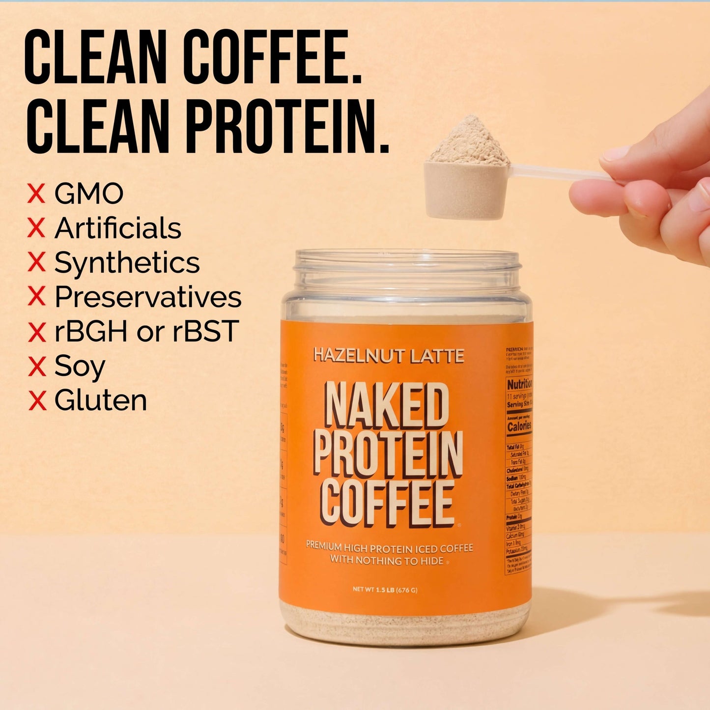 Hazelnut Latte Protein Iced Coffee - Hazelnut Latte for Smooth Iced Coffee Protein Routines