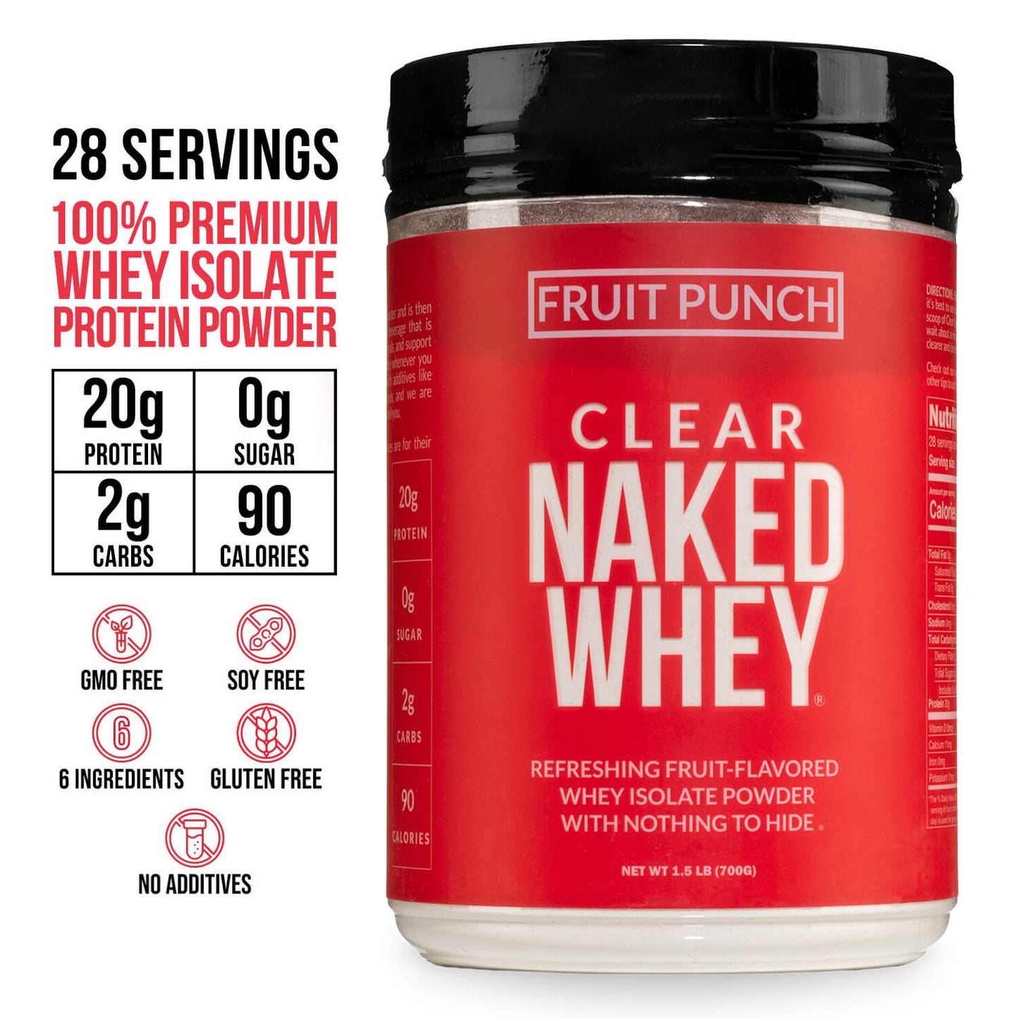 Fruit Punch Whey Protein Isolate - Fruit Punch for Straightforward Daily Mixing