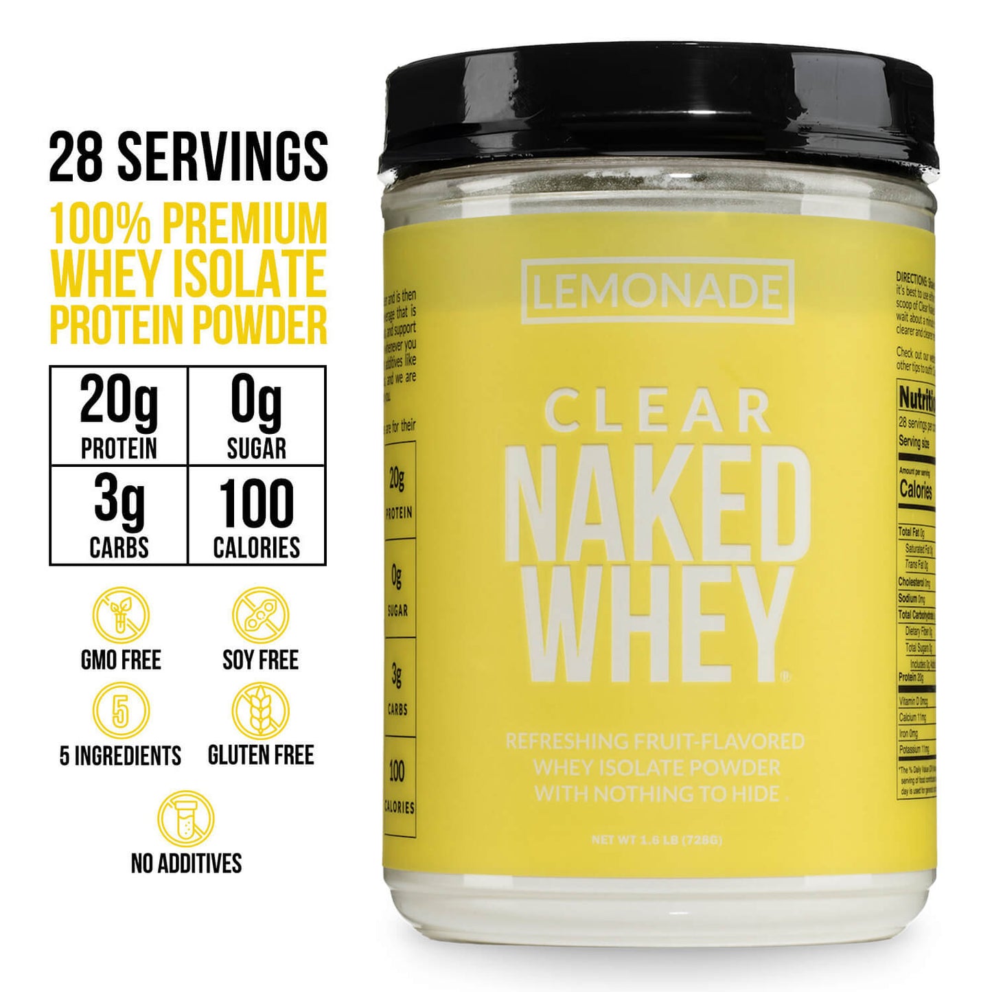 Lemonade Whey Protein Isolate - Lemonade for Straightforward Daily Mixing