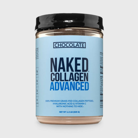 Chocolate Collagen Peptides with Hyaluronic Acid - Chocolate Advanced Collagen Peptides for Smooth Drinks, Coffee and Recipes