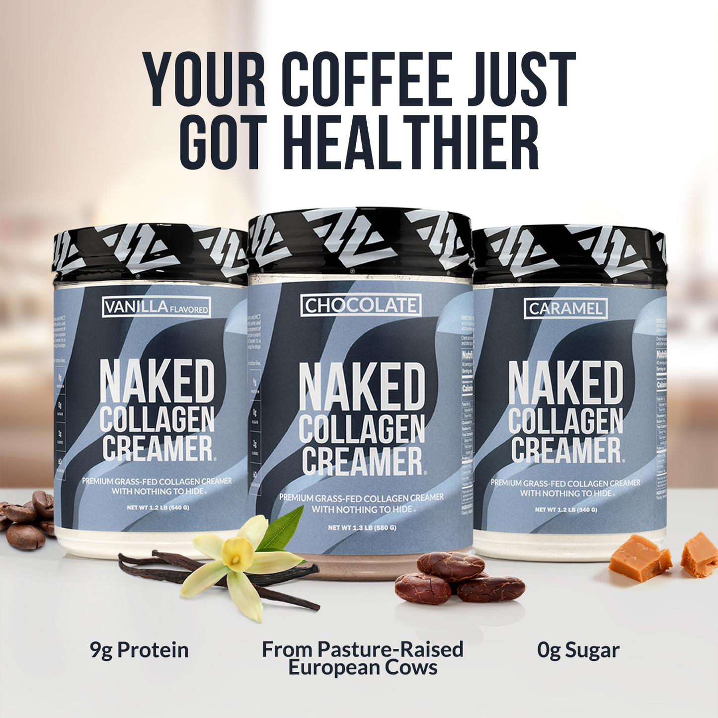 Caramel Coffee Creamer - Caramel Collagen Creamer for Smooth Iced Coffee Protein Routines