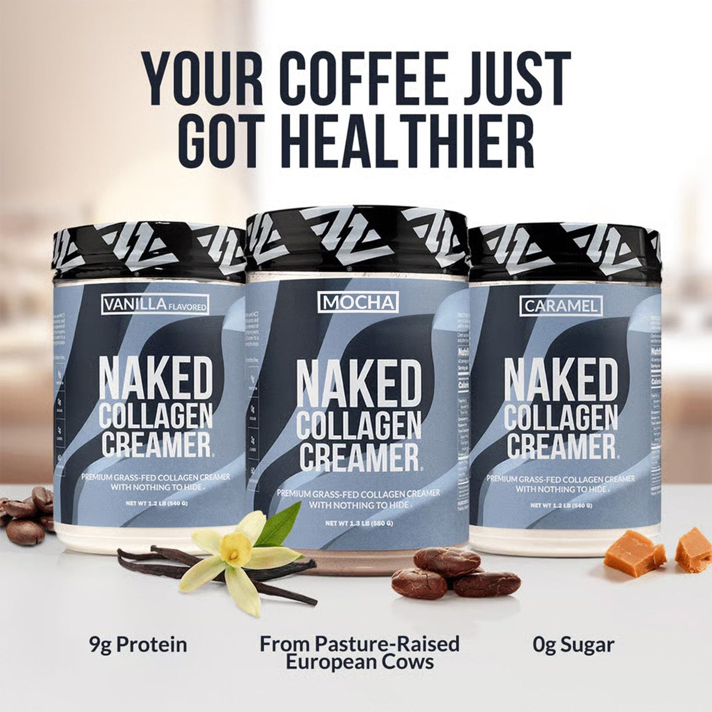 Mocha Coffee Creamer - Mocha Collagen Creamer for Smooth Iced Coffee Protein Routines