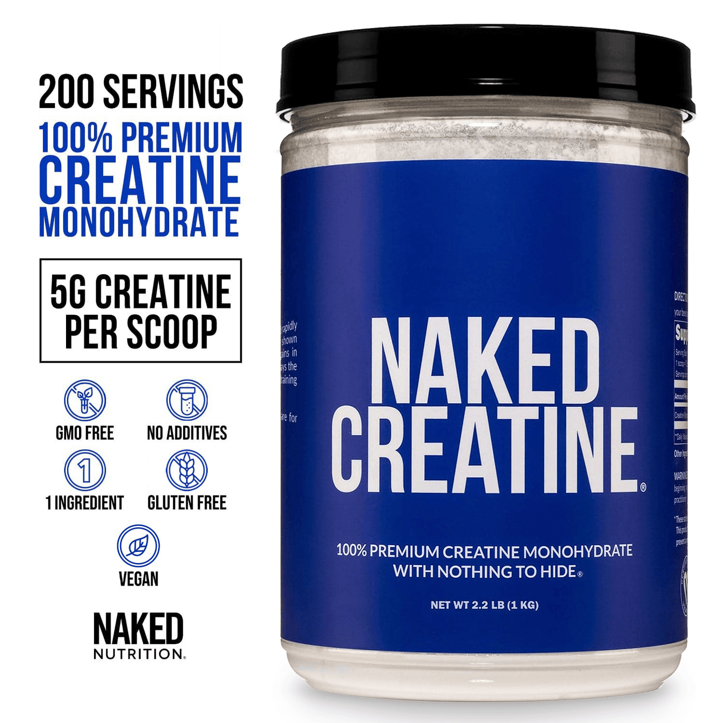 Creatine Monohydrate Powder - Unflavored - Value Size for Simple Pre- or Post-Workout Routines