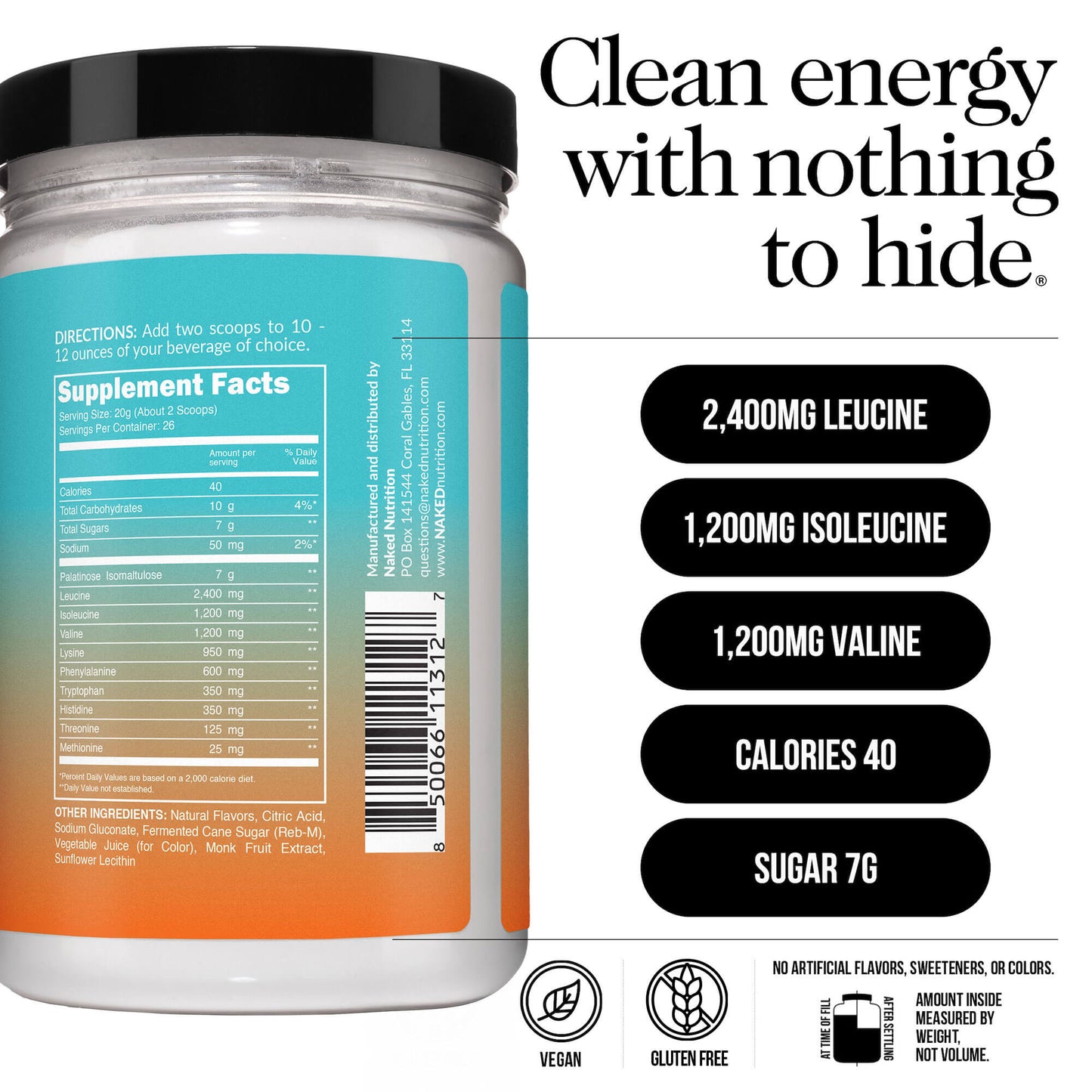 Mango Essential Amino Acids Supplement - Mango EAA for Simple Pre- or Post-Workout Routines