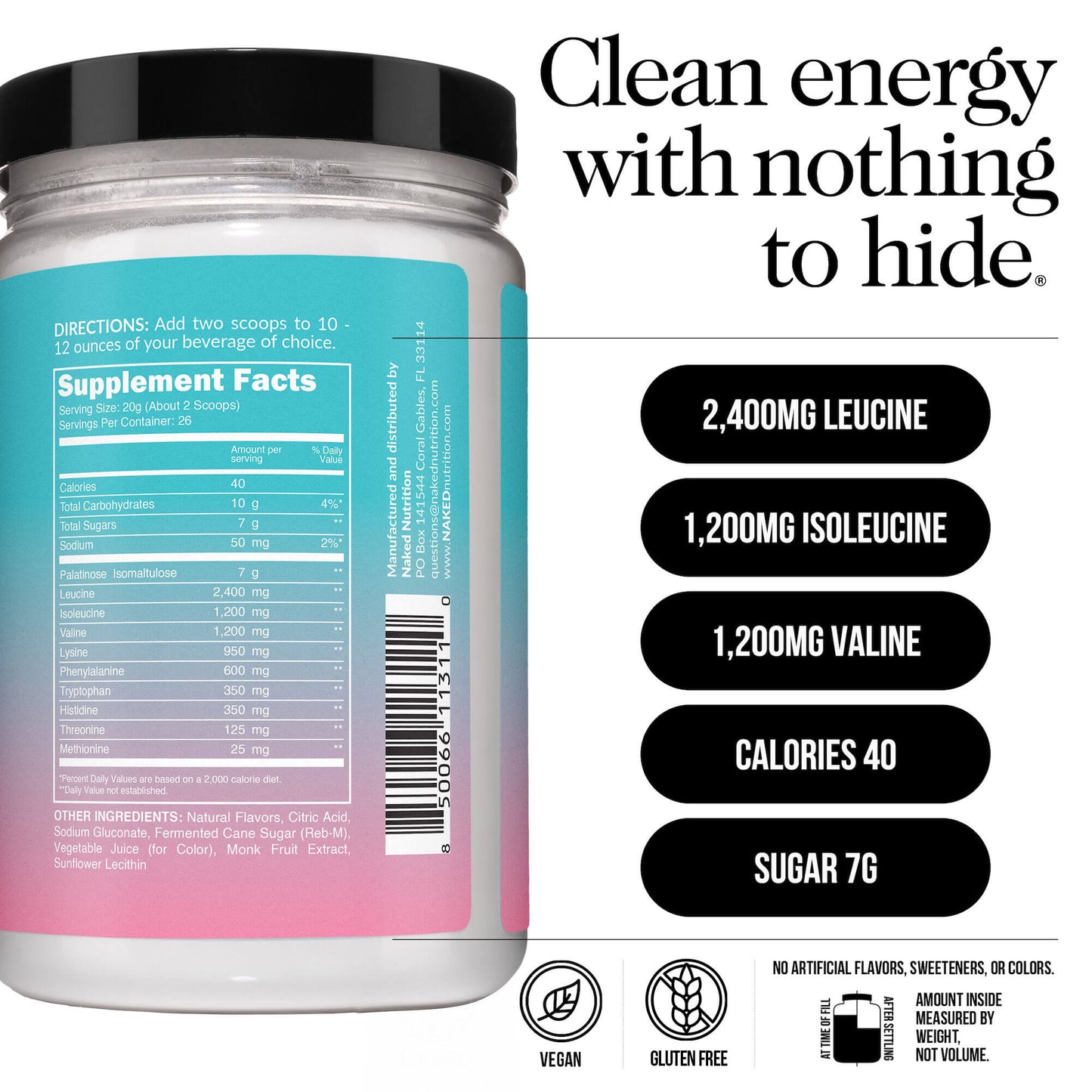 Strawberry Lemonade Essential Amino Acids Supplement - Strawberry EAA for Simple Pre- or Post-Workout Routines