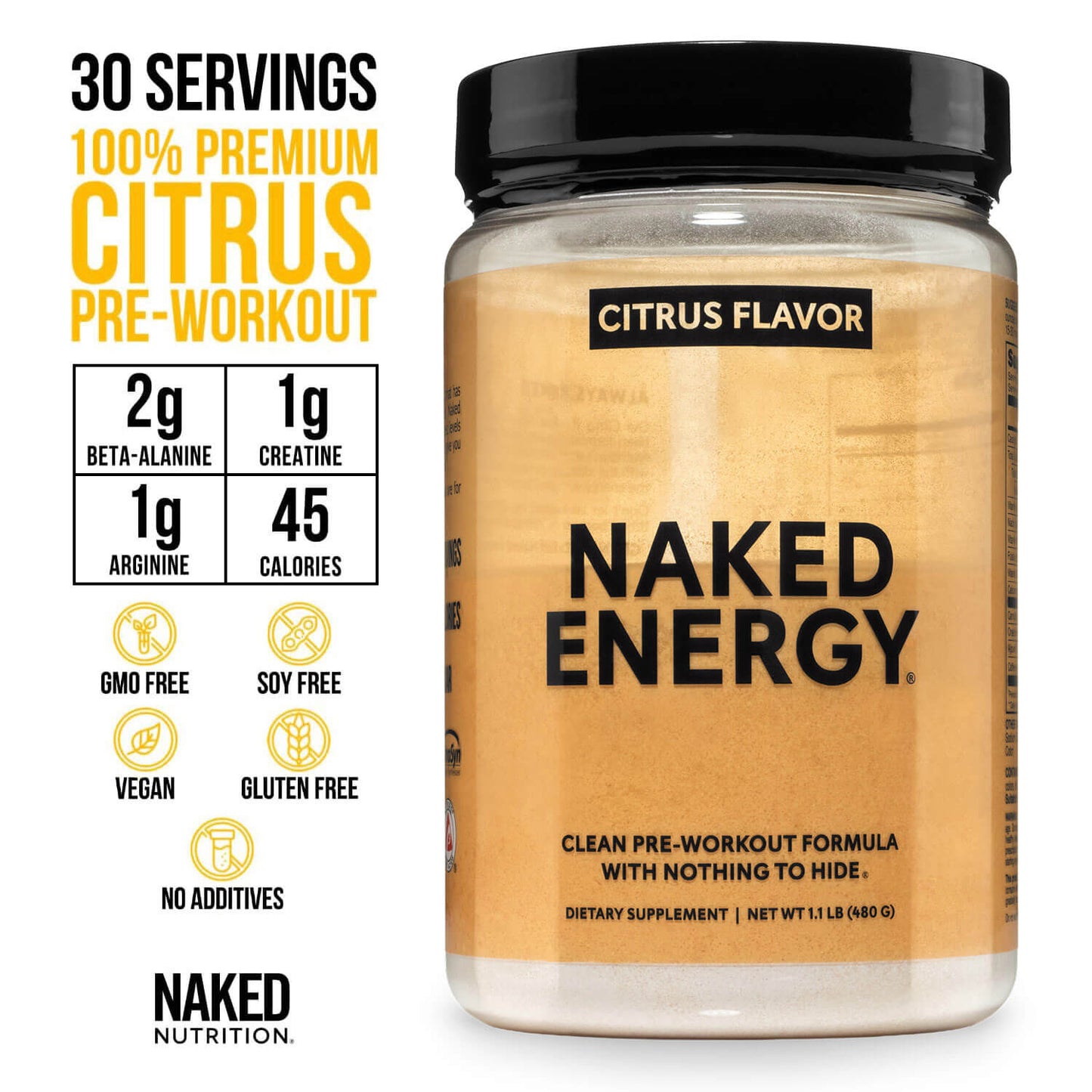 Citrus Pre Workout Supplement - Citrus for Simple Pre- or Post-Workout Routines