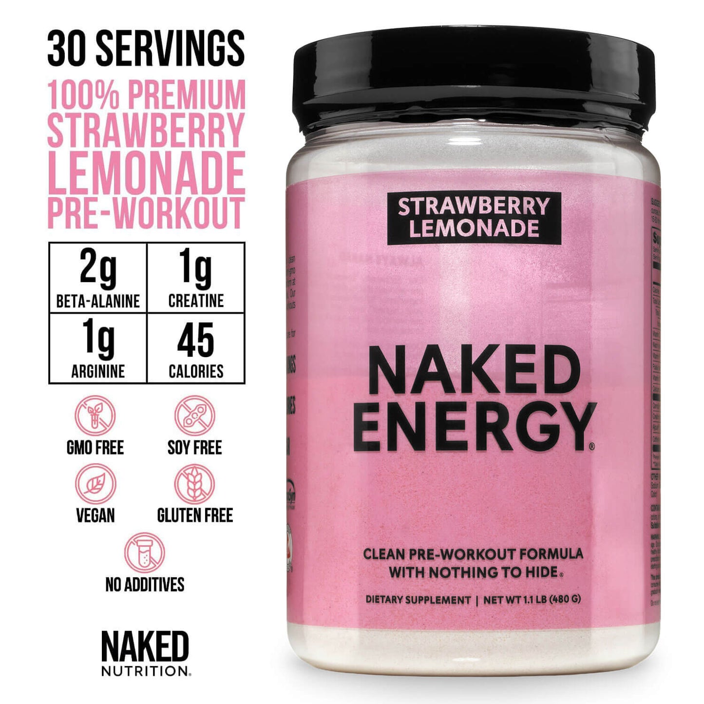 Strawberry Lemonade Pre Workout Supplement - Strawberry Lemonade for Simple Pre- or Post-Workout Routines