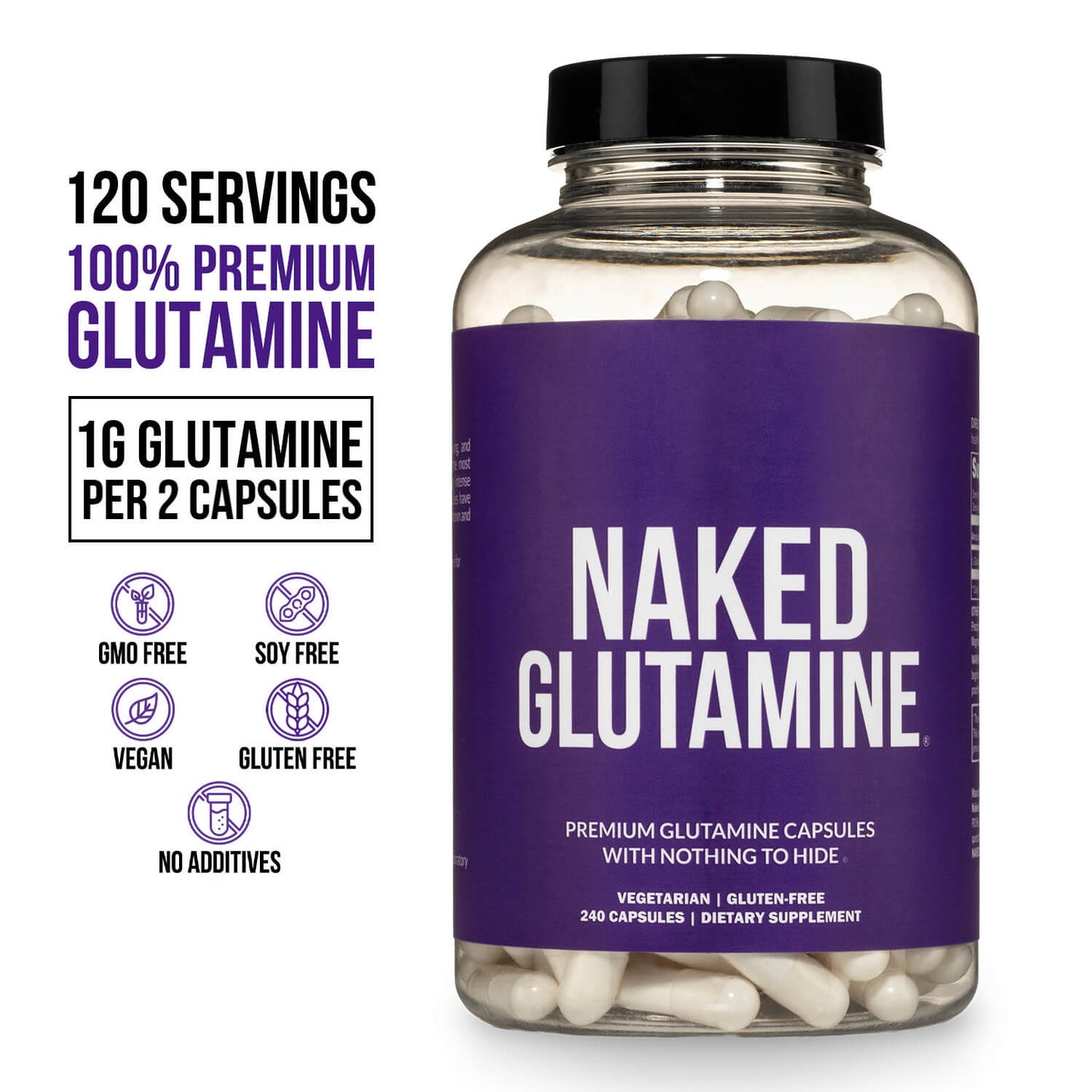 Glutamine Capsules - Capsules for Simple Pre- or Post-Workout Routines