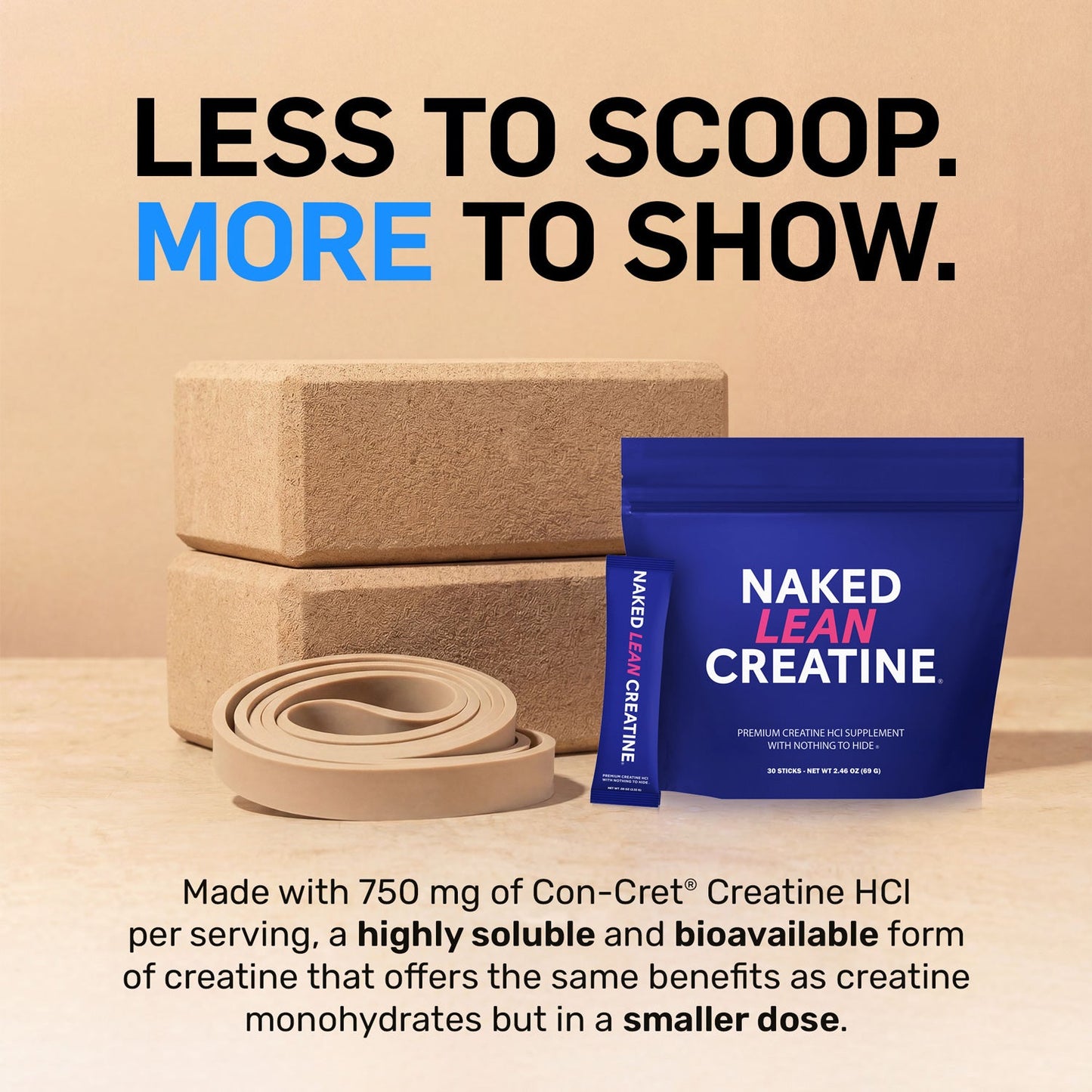 Creatine HCl Travel Packets - Stick Packs for Simple Pre- or Post-Workout Routines