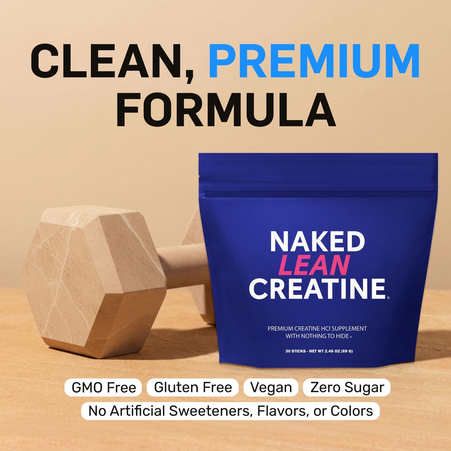 Creatine HCl Travel Packets - Stick Packs for Simple Pre- or Post-Workout Routines