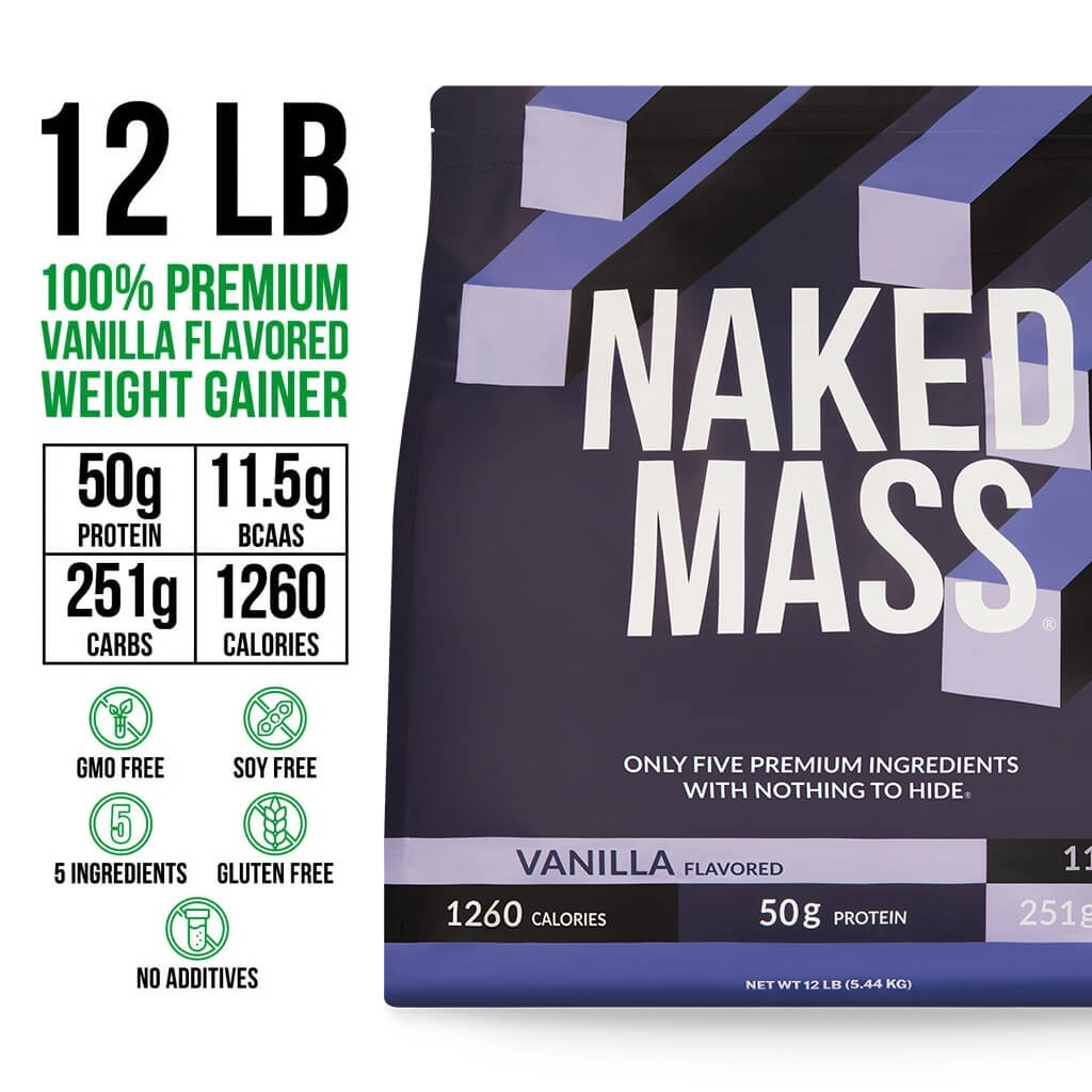 Vanilla Mass Gainer Protein Supplement - Vanilla 12LB Made for Smooth, Calorie-Rich Shakes