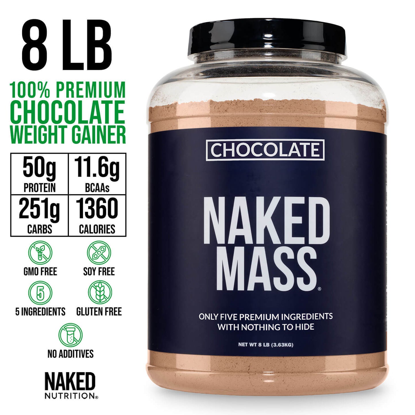 Chocolate Mass Gainer Protein Supplement - Chocolate Made for Smooth, Calorie-Rich Shakes