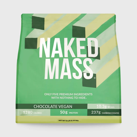Chocolate Vegan Mass Gainer Supplement - Chocolate (Vegan) 12LB Made for Smooth, Calorie-Rich Shakes