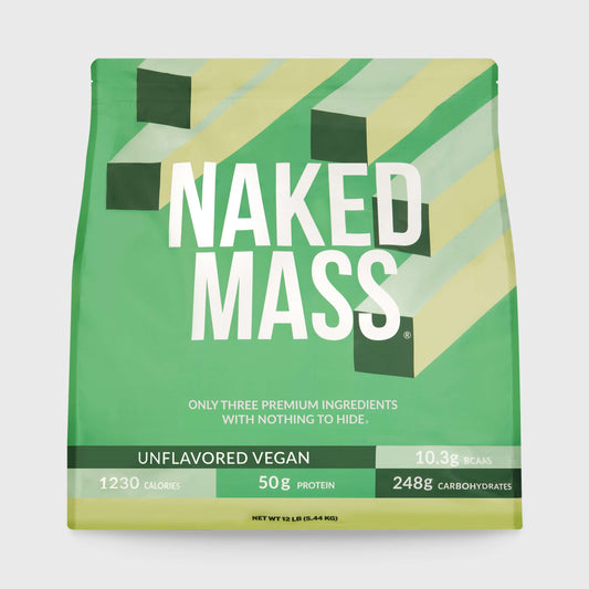 Vegan Mass Gainer Supplement - Unflavored (Vegan) 12LB Made for Smooth, Calorie-Rich Shakes