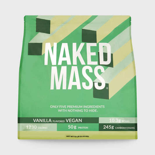 Vanilla Vegan Mass Gainer Supplement - Vanilla (Vegan) 12LB Made for Smooth, Calorie-Rich Shakes