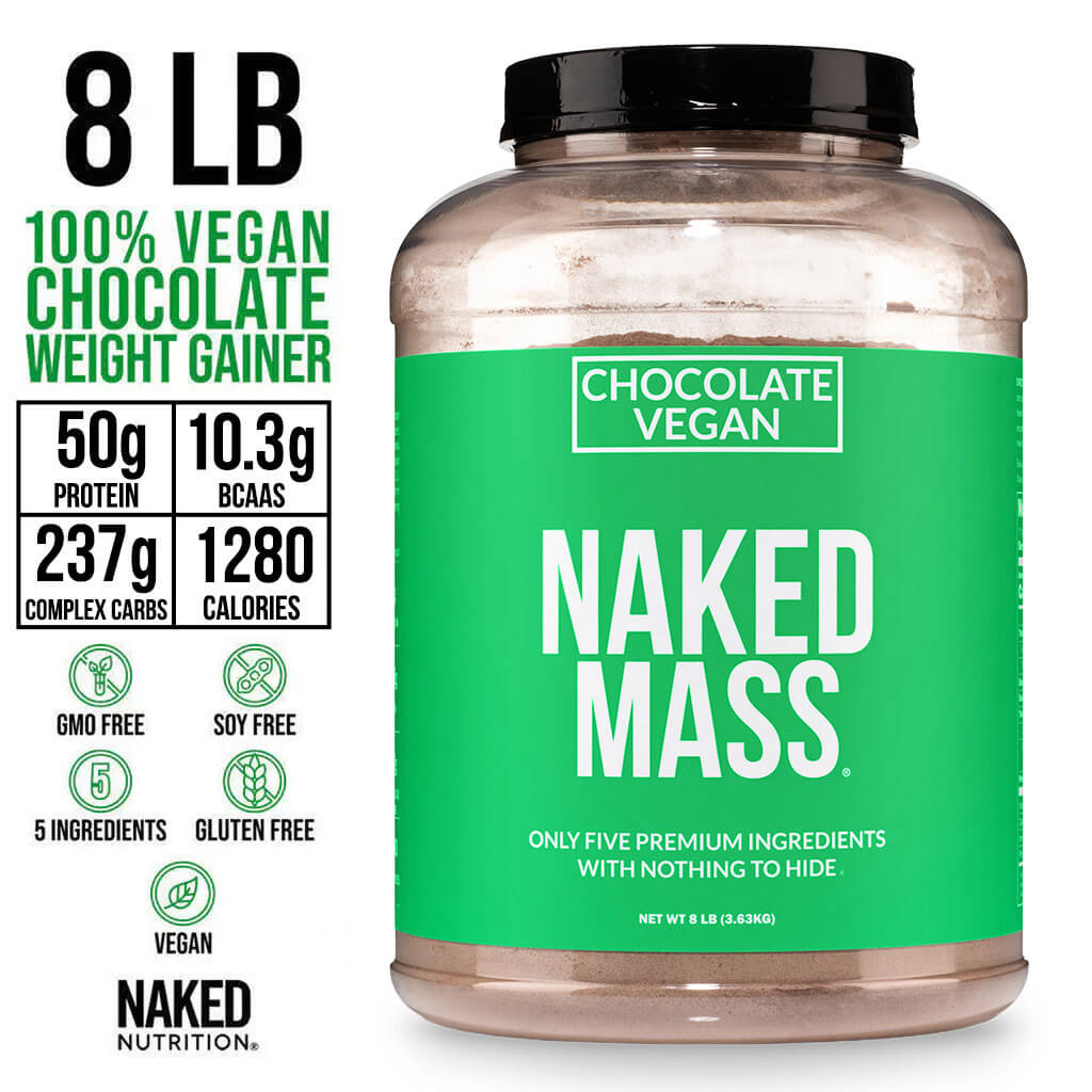 Chocolate Vegan Mass Gainer Supplement - Chocolate (Vegan) Made for Smooth, Calorie-Rich Shakes