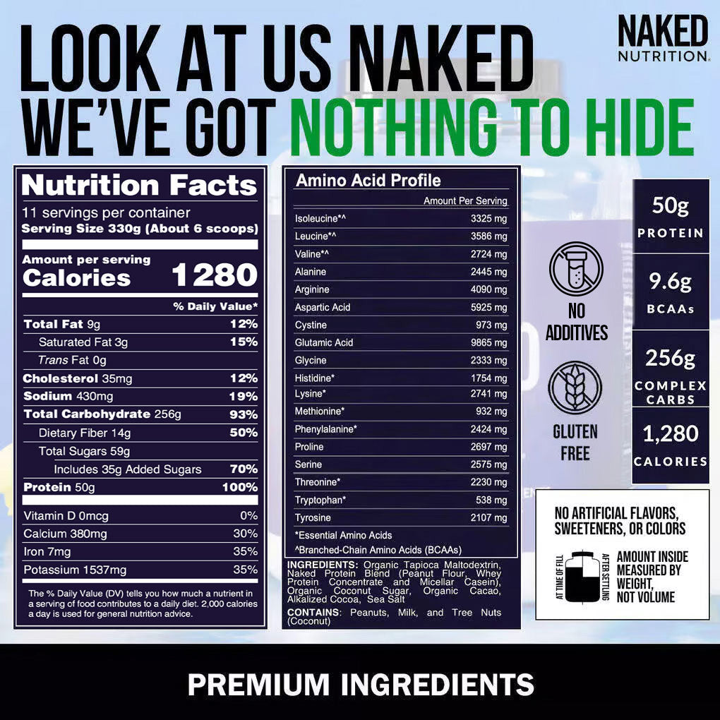 Chocolate Peanut Butter Mass Gainer Protein Supplement - Chocolate PB Made for Smooth, Calorie-Rich Shakes