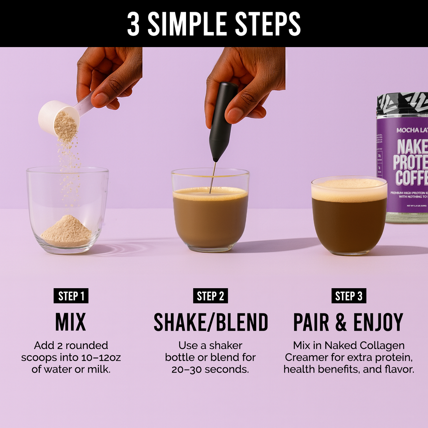 Mocha Latte Protein Iced Coffee - Mocha Latte for Smooth Iced Coffee Protein Routines