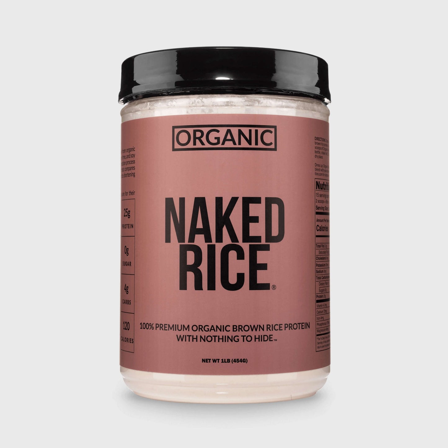 Organic Brown Rice Protein Powder 1lb - Unflavored 1LB for Convenient Daily Protein Mixing