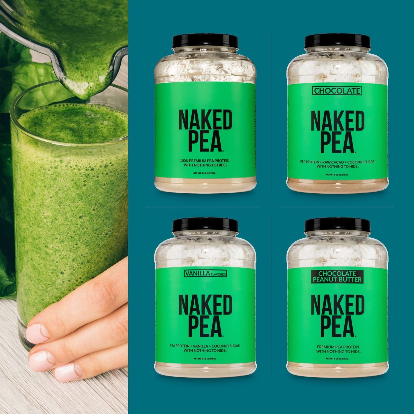 Vanilla Pea Protein Powder - Vanilla - Bulk Size for Convenient Daily Protein Mixing