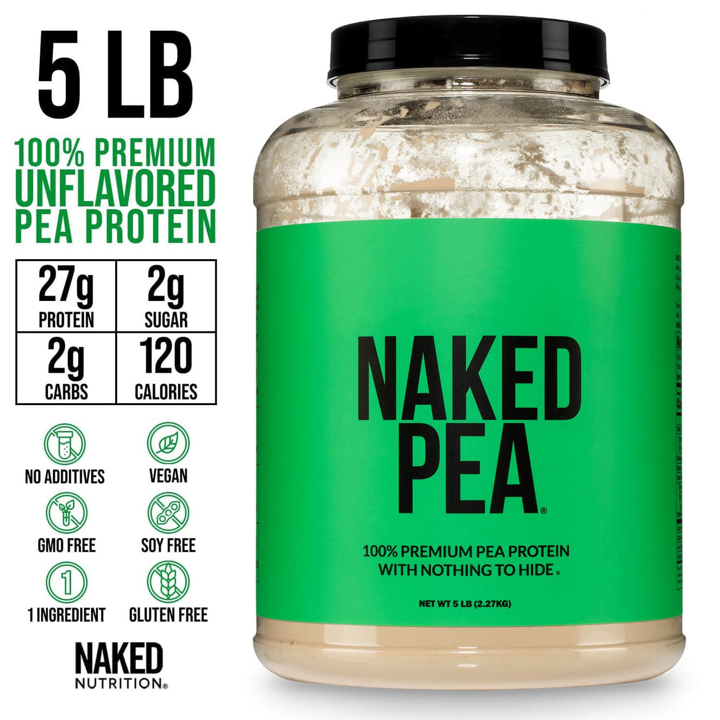 Pea Protein Powder - Unflavored - Value Size for Convenient Daily Protein Mixing