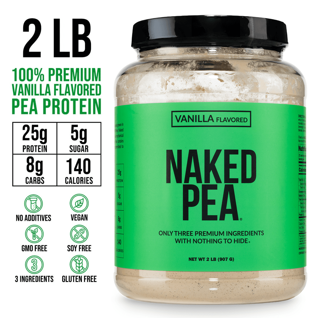 Vanilla Pea Protein Powder - Vanilla - Standard Size for Convenient Daily Protein Mixing