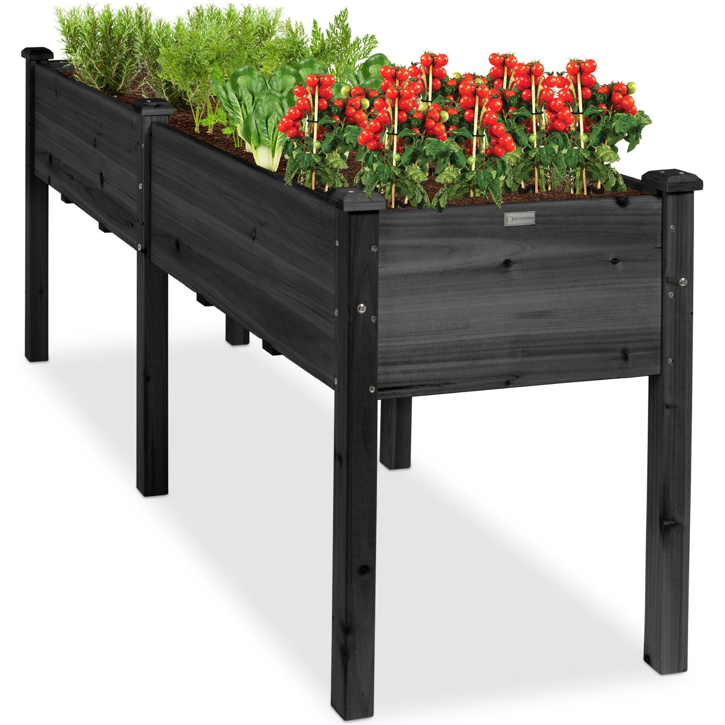 Raised Garden Bed Elevated Wood Garden Planter Stand - 72x24x30in with practical outdoor-ready details