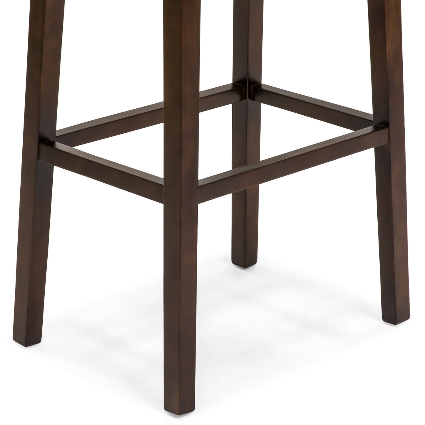 Set of 2 31in Backless Bar Stool Accent Chairs with Faux Leather Brass Studs designed for everyday comfort and storage