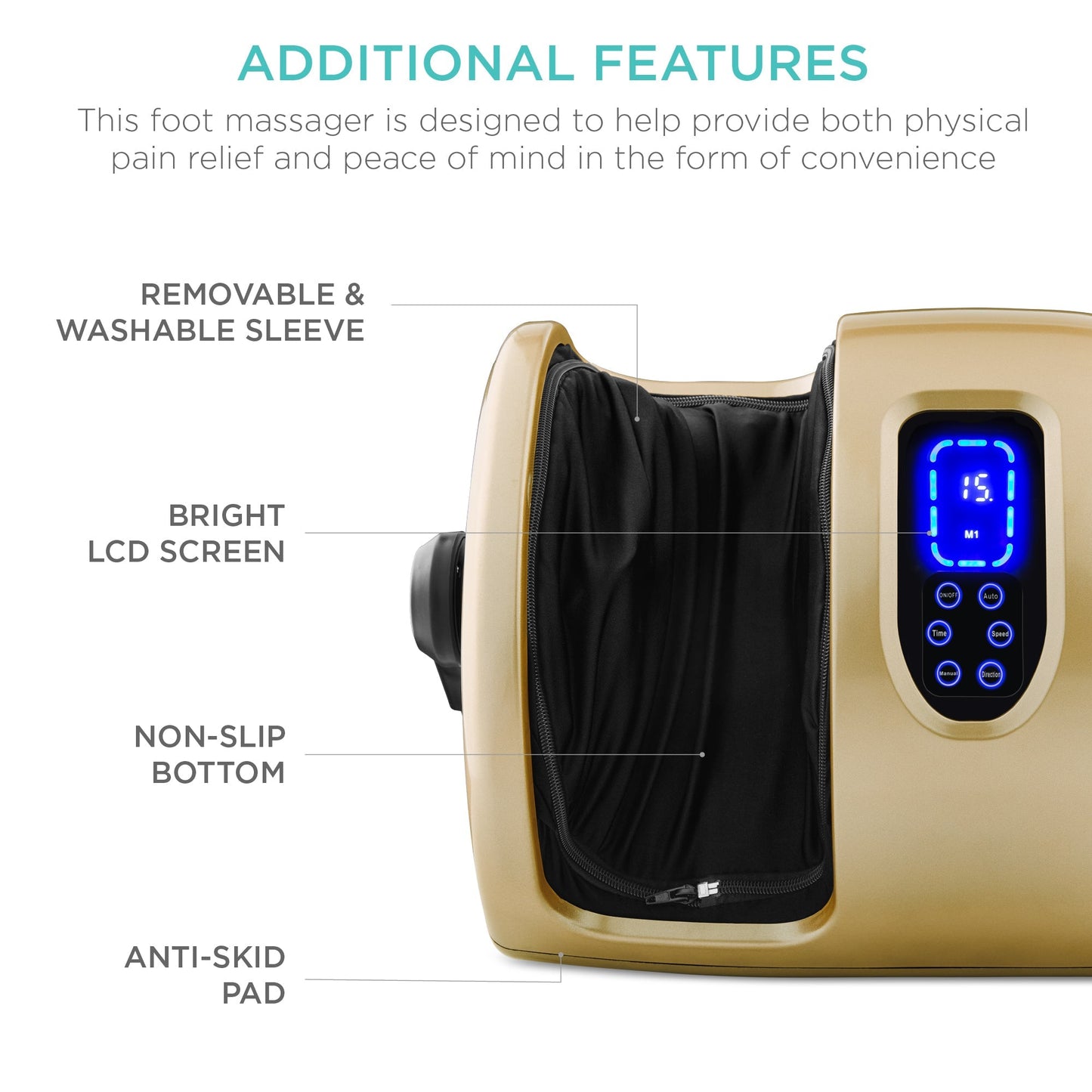 Reflexology Shiatsu Foot Massager with High-Intensity Rollers Remote Control for relaxation and daily self-care