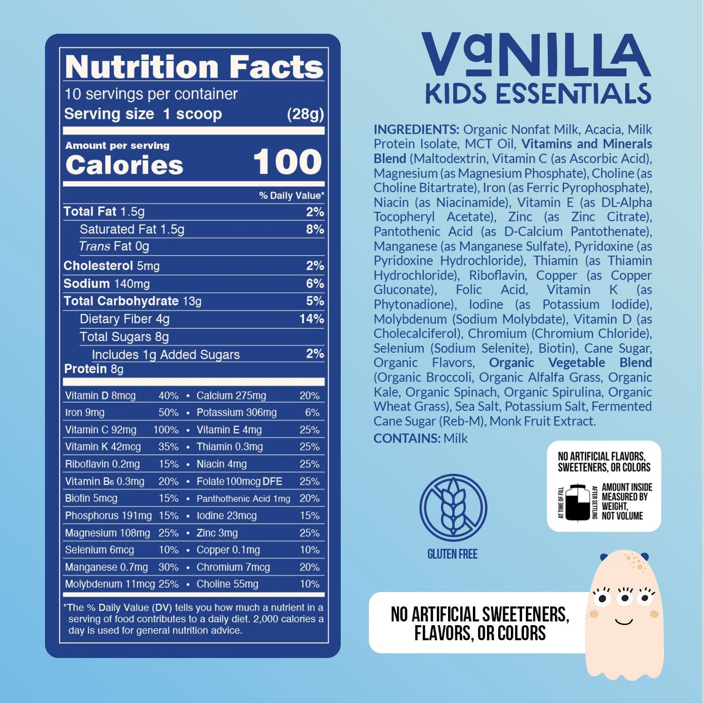 Kid's Nutrition Shake - Vanilla Formula for Simple Daily Nutrition Routines