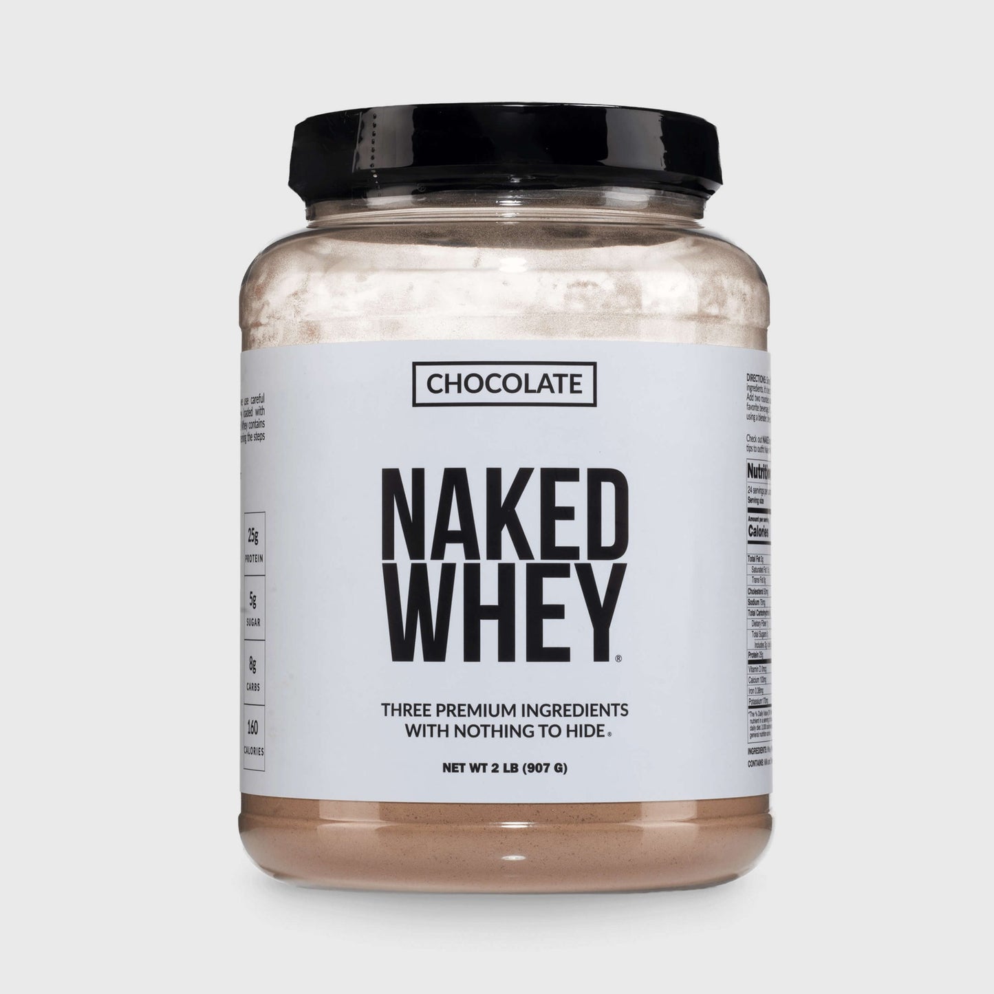 Chocolate Whey Protein Powder - Chocolate - Standard Size for Convenient Daily Protein Mixing