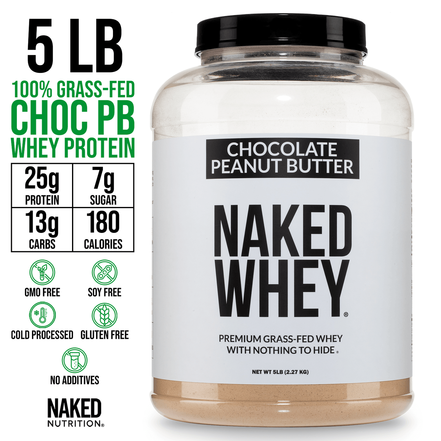 Chocolate Peanut Butter Whey Protein Powder - Chocolate PB for Convenient Daily Protein Mixing