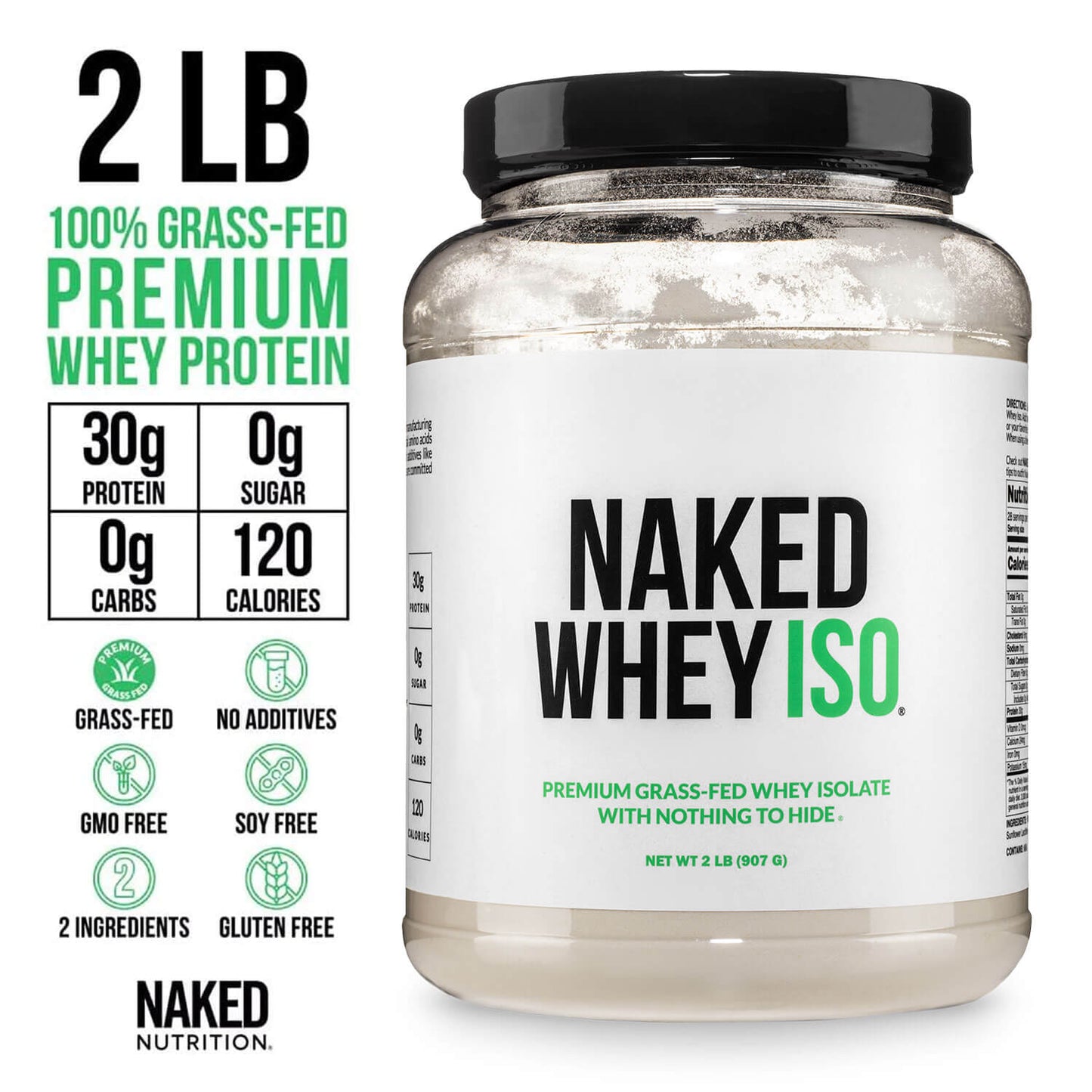 Grass Fed Whey Isolate Protein Powder - Unflavored for Convenient Daily Protein Mixing