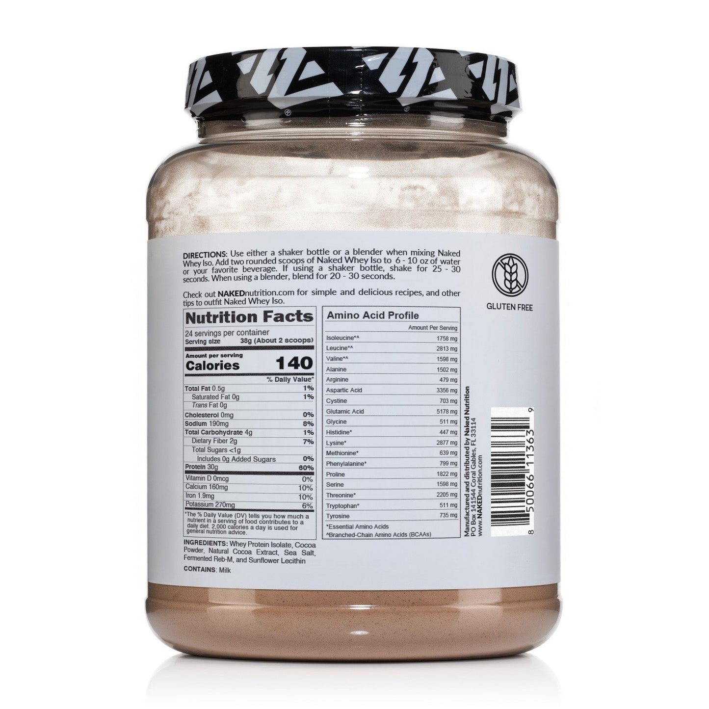 Chocolate Grass-Fed Whey Isolate Protein Powder - Chocolate for Convenient Daily Protein Mixing