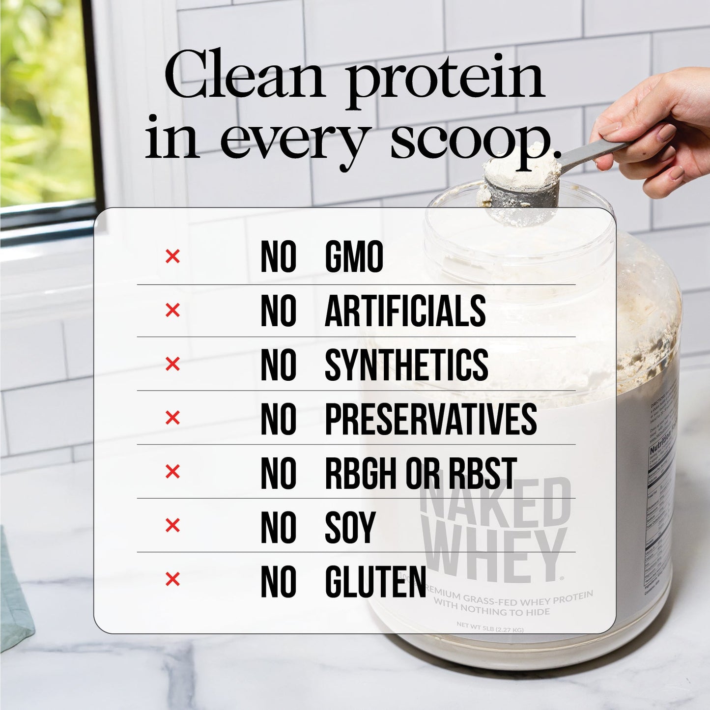 Vanilla Whey Protein Powder 1lb - Vanilla for Convenient Daily Protein Mixing