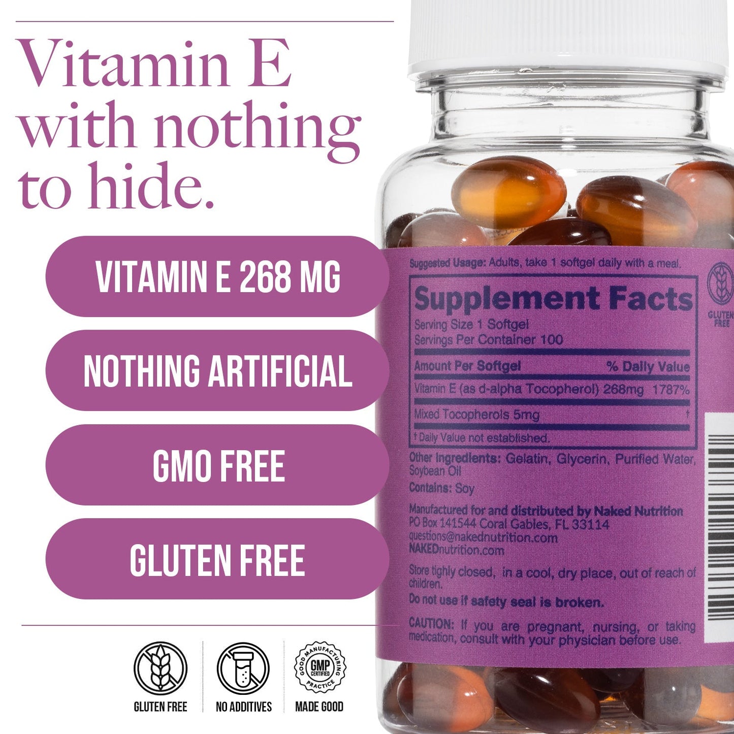 Daily Vitamin E Supplement - Vitamin E for Simple Daily Nutrition Routines