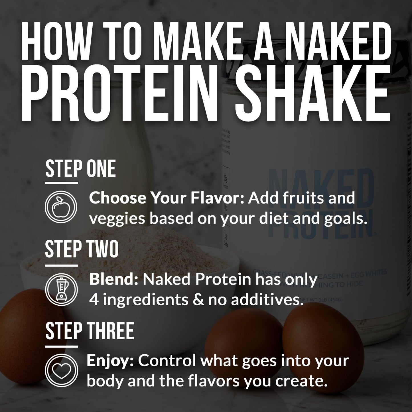 Protein Powder Blend - 3LB Egg Whey & Casein Protein Blend - 3LB for Convenient Daily Protein Mixing