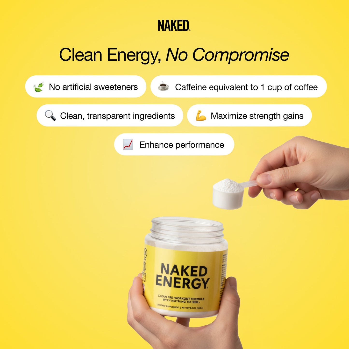 Pre Workout Supplement - Unflavored for Simple Pre- or Post-Workout Routines