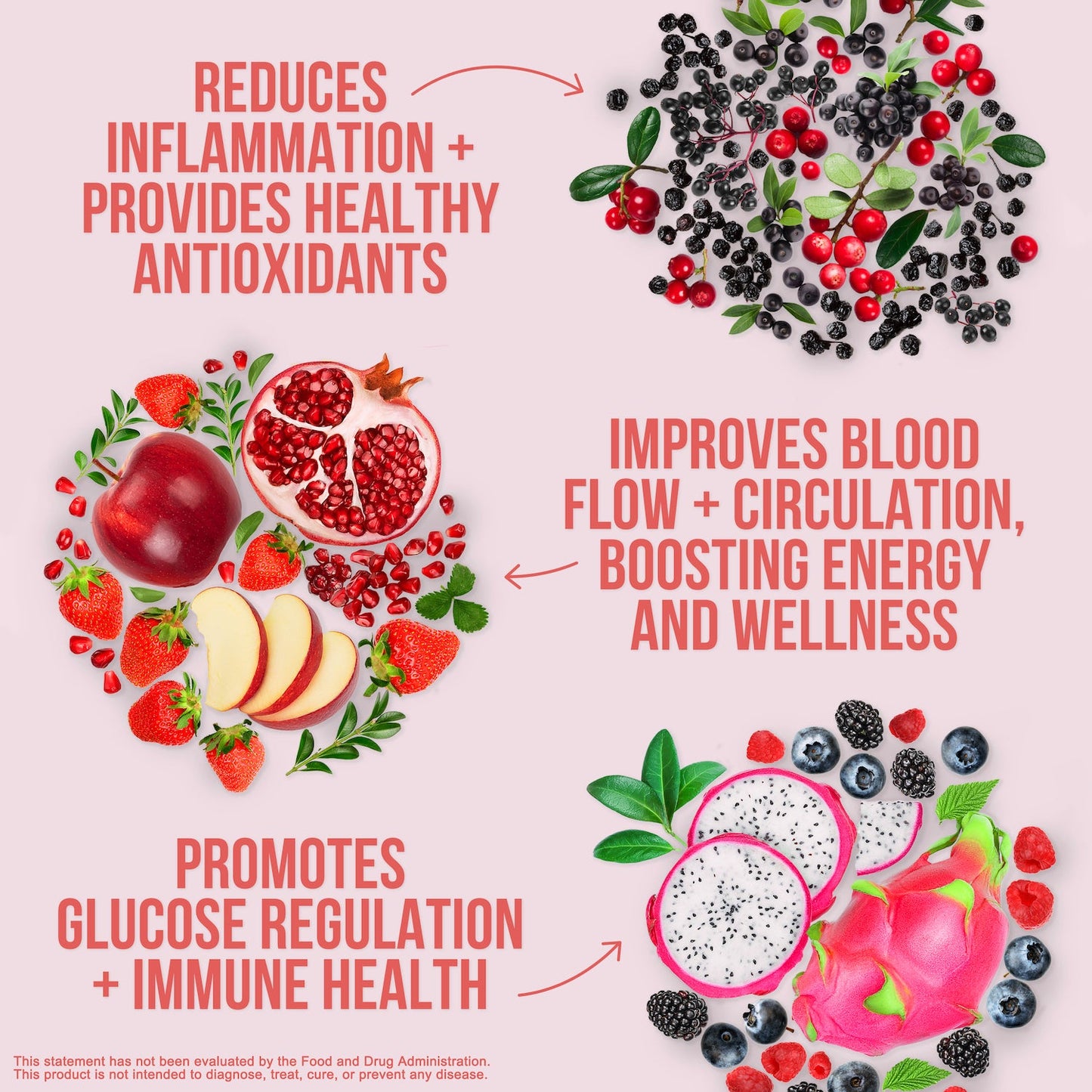 Red Fruit & Vegetable Blend Powder for Straightforward Daily Mixing