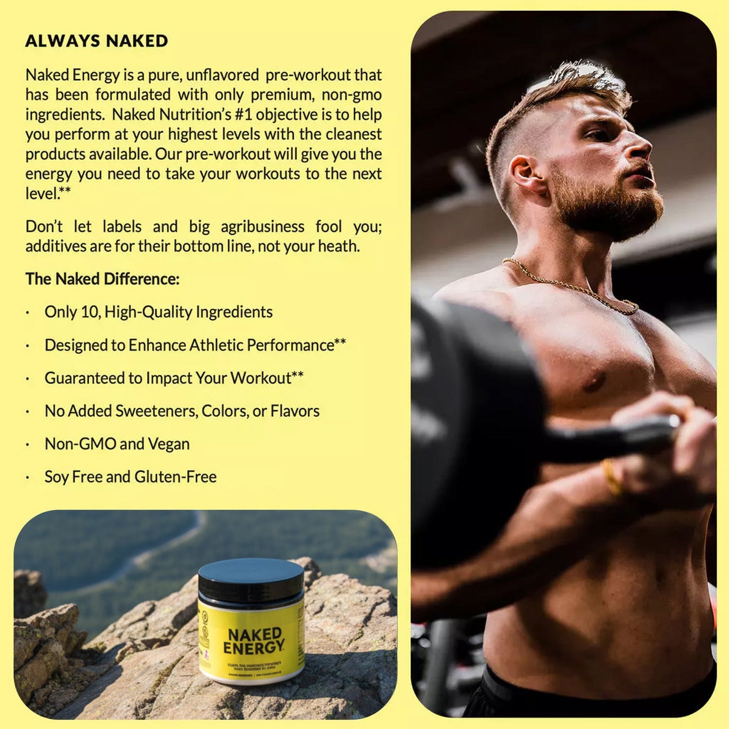 Pre Workout Supplement - Unflavored for Simple Pre- or Post-Workout Routines