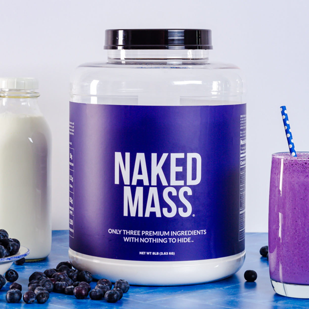 Mass Gainer Protein Supplement - Unflavored 12LB Made for Smooth, Calorie-Rich Shakes